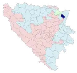 Location of Ugljevik within Republika Srpska