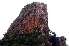 Ugra stambham rock at Ahobilam