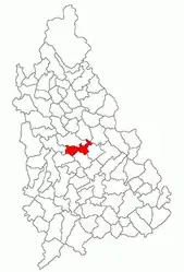 Location in Dâmbovița County