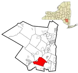 Location in Ulster County and the state of New York.