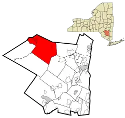 Location in Ulster County and the state of New York.