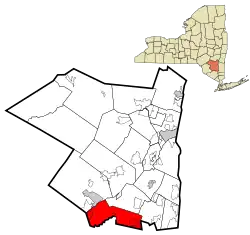 Location in Ulster County and the state of New York.