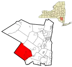 Location in Ulster County and the state of New York.