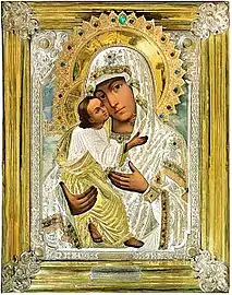 Icon of the Mother of God "Tenderness" of the Pskov Caves