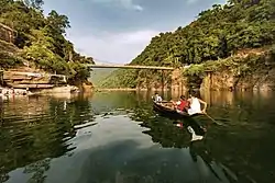 Umngot river & Dawki Bridge in Dawki