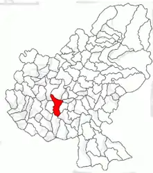 Location in Mureș County