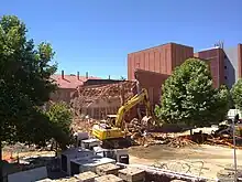 Union Hall being demolished in November 2010