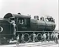 American Union Pacific steam locomotive #1500, showing the square Belpaire firebox.