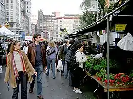 a farmer's market in Union Square