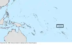 Map of the change to the United States in the Pacific Ocean on December 26, 1866