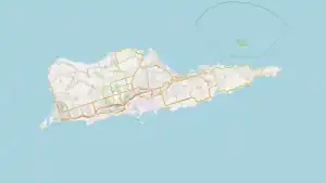 Map showing the location of St. Croix East End Marine Park