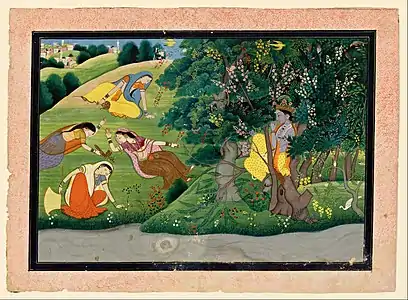 Krishna Fluting to the Milkmaids (1775-1785), Kangra, India