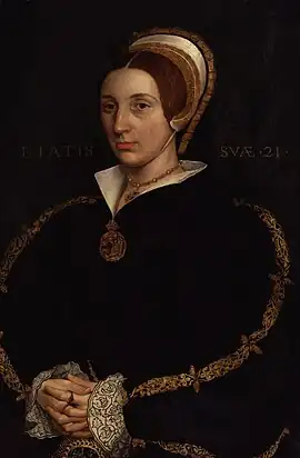 Unknown woman, formerly known as Catherine Howard, late 17th century, after Hans Holbein the Younger