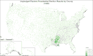 Unpledged electors presidential election results by county