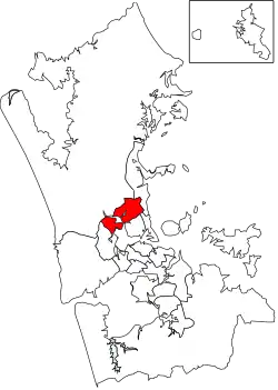 Location of Upper Harbour