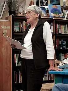 Ursula Le Guin in a bookstore