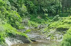 The Uturi Stream, which runs next to the township