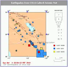 Areas where the greatest impact of earthquakes, as well as the magnitudes, and where were located.