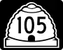 State Route 105 marker