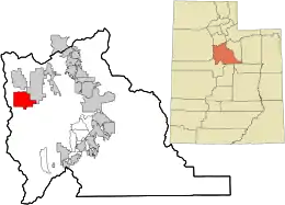 Location in Utah County and the state of Utah