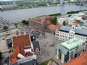 Aerial view of the Town Hall Square