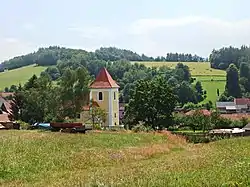 View towards the Church of Saint Martin