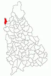 Location in Dâmbovița County