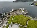 Valentia lighthouse and surrounding fortifications