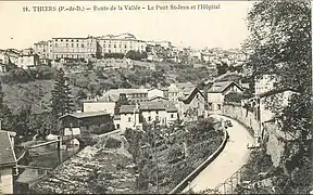 View of the Durolle valley at Thiers. Saint-Jean bridge is at bottom left.