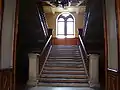 Old staircase with worn stone steps