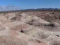 Badlands landscape in Ischigualasto