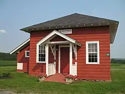 The Governor Brann School, one the plantation's former rural schoolhouses