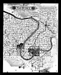 Van Buren County Iowa Plat Map from 1897 with Abner Martin House and farm land.  Two parcels just south and south east of Mt Zion.