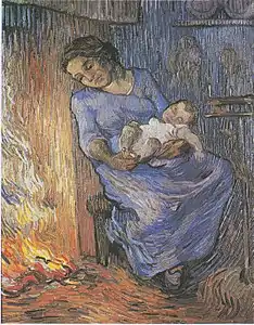 Her Man is at Sea (after Demont-Breton), by Vincent van Gogh, 1889, Private collection