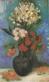 Vase of carnations and other flowers, 1886, Private collection (F596)