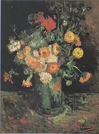 Vase with Zinnias and Geraniums, 1886, National Gallery of Canada, Ottawa, Canada (F241)