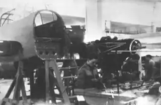 Varga RMI-1 X H under construction in 1944