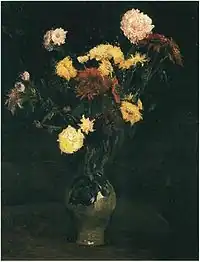 Vase with Carnations and Zinnias, 1886, Private collection (F259)