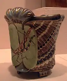 Glazed earthenware vase, by Émile Gallé (1880–1885), Metropolitan Museum of Art, New York City