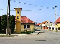 Belfry in the centre of Veleň