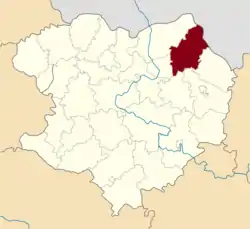 Raion location in Kharkiv Oblast