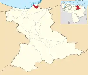 Location in Anzoátegui