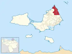 Location in Nueva Esparta