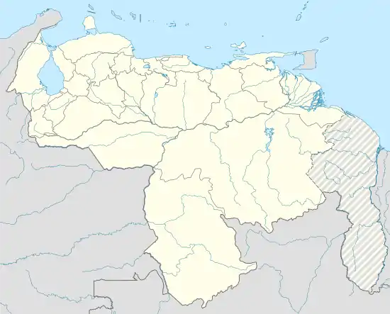 Map showing the location of Antolín del Campo Municipality within Venezuela