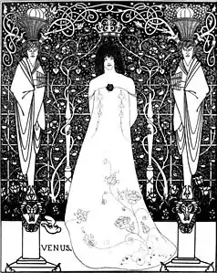 Venus between Terminal Gods, 1895 by Beardsley