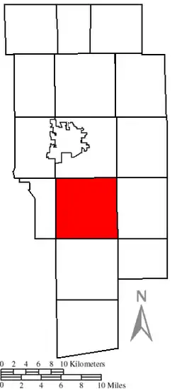 Location of Vermillion Township in Ashland County