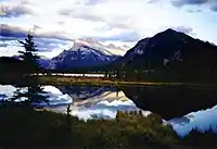 Vermilion Lakes formed along the Bow River