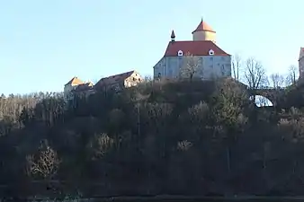 Lower (the oldest) part of the castle, palace around the donjon