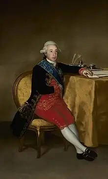 Goya's portrait of Vicente Joaquín Osorio de Moscoso y Guzmán, 1787.  Collection of the Bank of Spain.