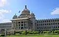 Domes, pillars and plaques of Vidhan Soudha were designed by Sri Siddalinga Swami